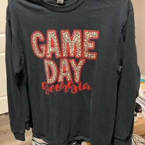 Game Day Georgia Black Long Sleeve Shirt